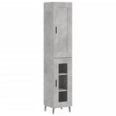 vidaXL betonszürke szerelt fa magasszekrény 34,5x34x180 cm