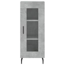 vidaXL betonszürke szerelt fa magasszekrény 34,5x34x180 cm