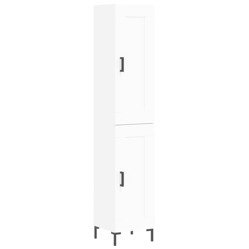 vidaXL fehér szerelt fa magasszekrény 34,5x34x180 cm