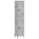 vidaXL betonszürke szerelt fa magasszekrény 34,5x34x180 cm