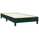 vidaXL sötétzöld bársony rugós ágy matraccal 90x190 cm