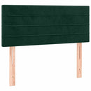 vidaXL sötétzöld bársony rugós ágy matraccal 90x190 cm