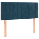 vidaXL sötétkék bársony rugós ágy matraccal 80 x 200 cm