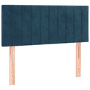 vidaXL sötétkék bársony rugós ágy matraccal 90x190 cm