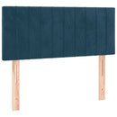 vidaXL sötétkék bársony rugós ágy matraccal 90 x 200 cm