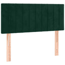 vidaXL sötétzöld bársony rugós ágy matraccal 100 x 200 cm