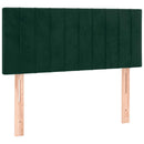 vidaXL sötétzöld bársony rugós ágy matraccal 120 x 200 cm