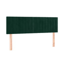 vidaXL sötétzöld bársony rugós ágy matraccal 140x190 cm