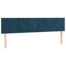 vidaXL sötétkék bársony rugós ágy matraccal 180x200 cm