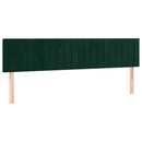vidaXL sötétzöld bársony rugós ágy matraccal 200x200 cm