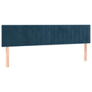 vidaXL sötétkék bársony rugós ágy matraccal 200x200 cm