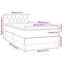 vidaXL sötétszürke bársony rugós ágy matraccal 80 x 200 cm