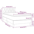 vidaXL fekete bársony rugós ágy matraccal 90x190 cm