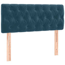 vidaXL sötétkék bársony rugós ágy matraccal 90x190 cm
