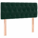 vidaXL sötétzöld bársony rugós ágy matraccal 90 x 200 cm
