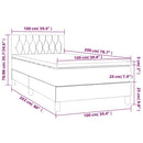 vidaXL sötétzöld bársony rugós ágy matraccal 100 x 200 cm
