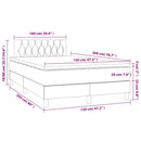 vidaXL sötétkék bársony rugós ágy matraccal 120 x 200 cm