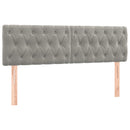 vidaXL világosszürke bársony rugós ágy matraccal 140x190 cm