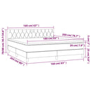 vidaXL rózsaszín bársony rugós ágy matraccal 120 x 200 cm