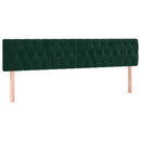 vidaXL sötétzöld bársony rugós ágy matraccal 200x200 cm