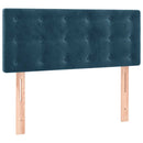 vidaXL sötétkék bársony rugós ágy matraccal 80 x 200 cm