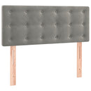 vidaXL világosszürke bársony rugós ágy matraccal 90 x 200 cm