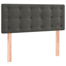 vidaXL sötétszürke bársony rugós ágy matraccal 100 x 200 cm