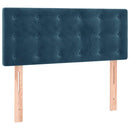 vidaXL sötétkék bársony rugós ágy matraccal 100 x 200 cm