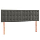 vidaXL sötétszürke bársony rugós ágy matraccal 140x190 cm