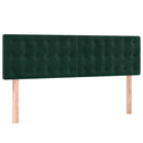 vidaXL sötétzöld bársony rugós ágy matraccal 140x190 cm