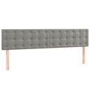 vidaXL világosszürke bársony rugós ágy matraccal 200x200 cm