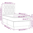 vidaXL krémszínű szövet rugós ágy matraccal 100 x 200 cm