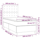 vidaXL fekete szövet rugós ágy matraccal 100 x 200 cm