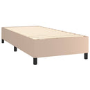 vidaXL cappuccino színű műbőr rugós ágy matraccal 80 x 200 cm