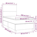 vidaXL cappuccino színű műbőr rugós ágy matraccal 80 x 200 cm