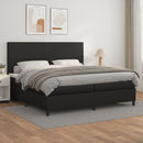 vidaXL fehér műbőr rugós ágy matraccal 200 x 200 cm