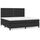 vidaXL fehér műbőr rugós ágy matraccal 200 x 200 cm