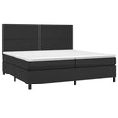vidaXL fehér műbőr rugós ágy matraccal 200 x 200 cm