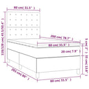 vidaXL fehér műbőr rugós ágy matraccal 80 x 200 cm