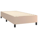 vidaXL cappuccino színű műbőr rugós ágy matraccal 80 x 200 cm