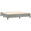 vidaXL világosszürke bársony rugós ágy matraccal 200x200 cm