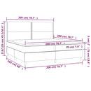 vidaXL sötétzöld bársony rugós ágy matraccal 200x200 cm