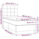 vidaXL sötétzöld bársony rugós ágy matraccal 90 x 200 cm