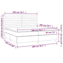 vidaXL sötétzöld bársony rugós ágy matraccal 200x200 cm
