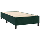 vidaXL sötétzöld bársony rugós ágy matraccal 80 x 200 cm