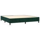 vidaXL sötétzöld bársony rugós ágy matraccal 200x200 cm
