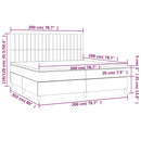 vidaXL sötétzöld bársony rugós ágy matraccal 200x200 cm