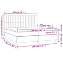 vidaXL sötétkék bársony rugós ágy matraccal 200x200 cm