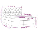 vidaXL sötétkék bársony rugós ágy matraccal 160x200 cm