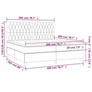 vidaXL sötétzöld bársony rugós ágy matraccal 200x200 cm